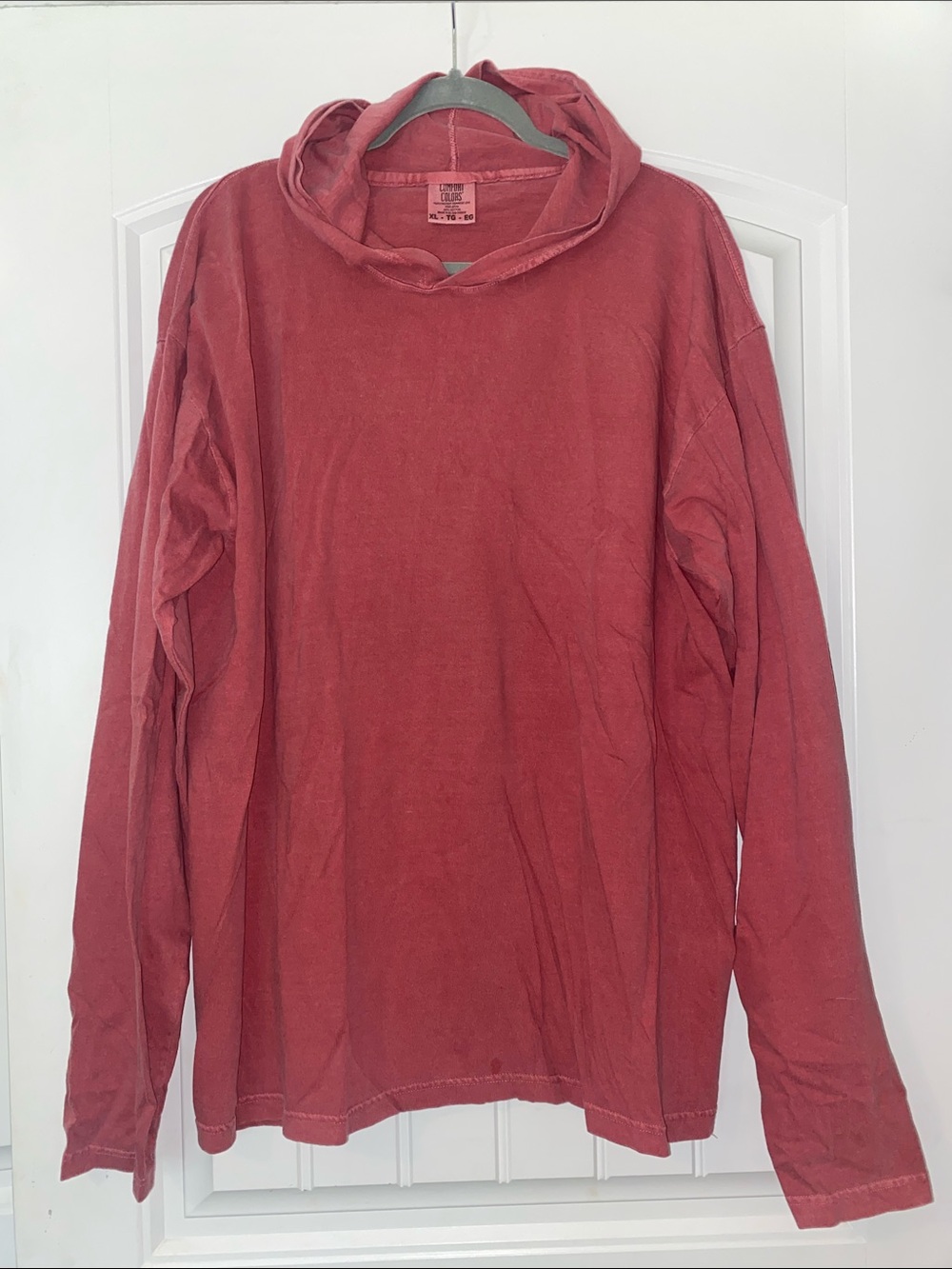 Comfort Colors Crimson Garment-Dyed Lightweight Hoodie size XL